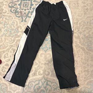 Nike Kids Black Joggers with White Accents
